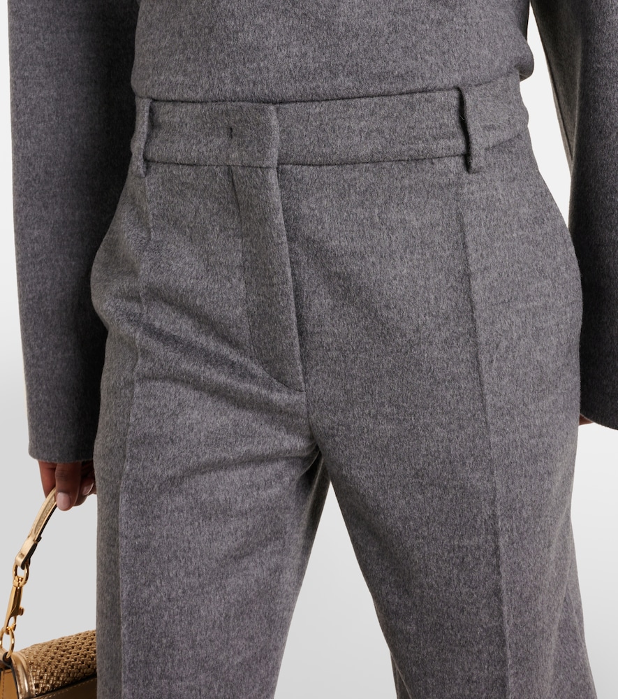  Valentino Valentino Mohair And Wool Flared Pants 
