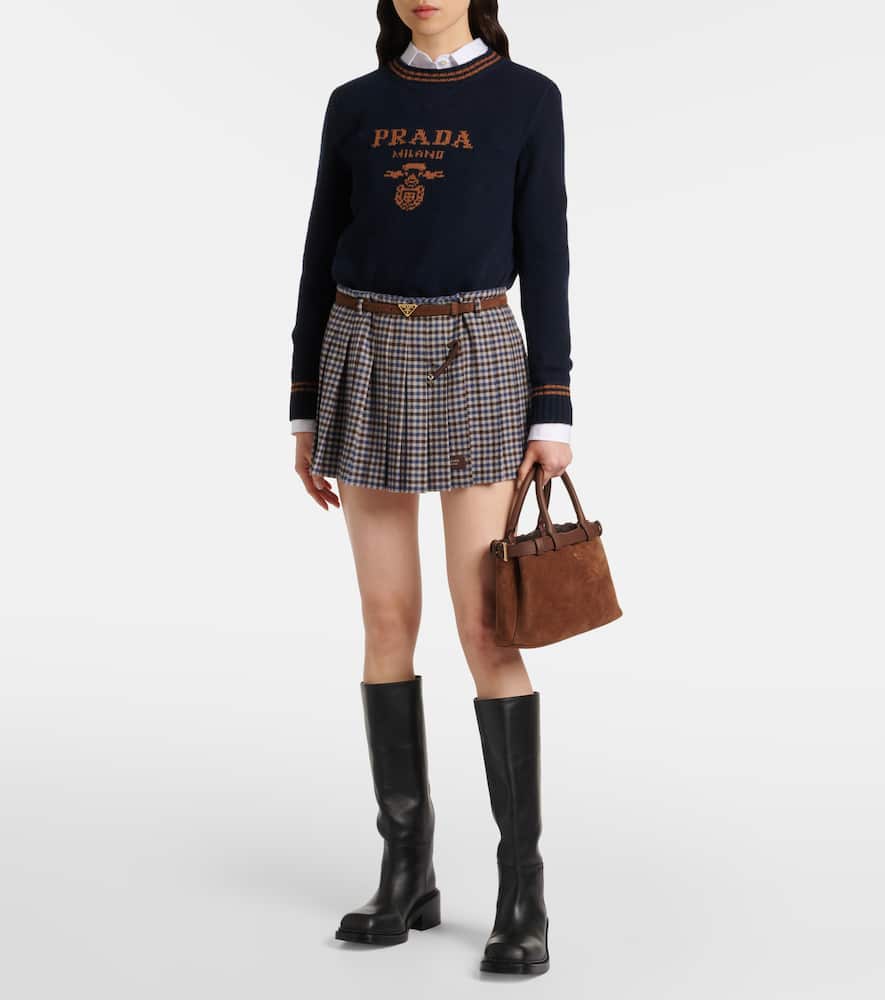 Prada Handtasche Mit Schnallendetail In Brown