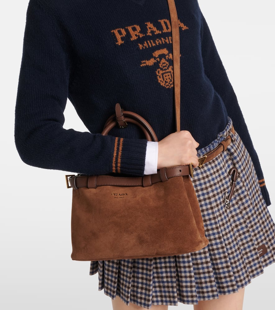 Prada Handtasche Mit Schnallendetail In Brown
