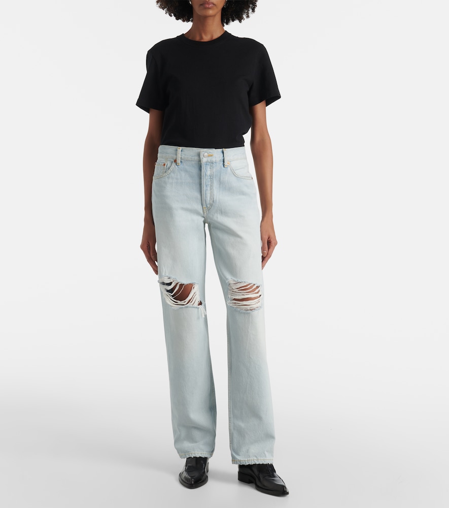  Re/done Re/done Loose Long Distressed Straight Jeans 