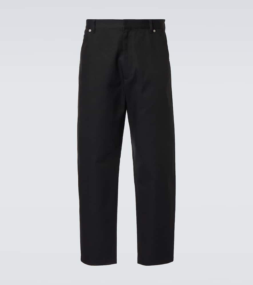 Prada Mid-rise cotton wide-leg pants