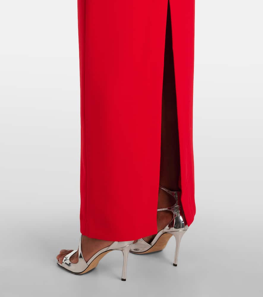 Solace London Amalie Off-shoulder Gown In Red