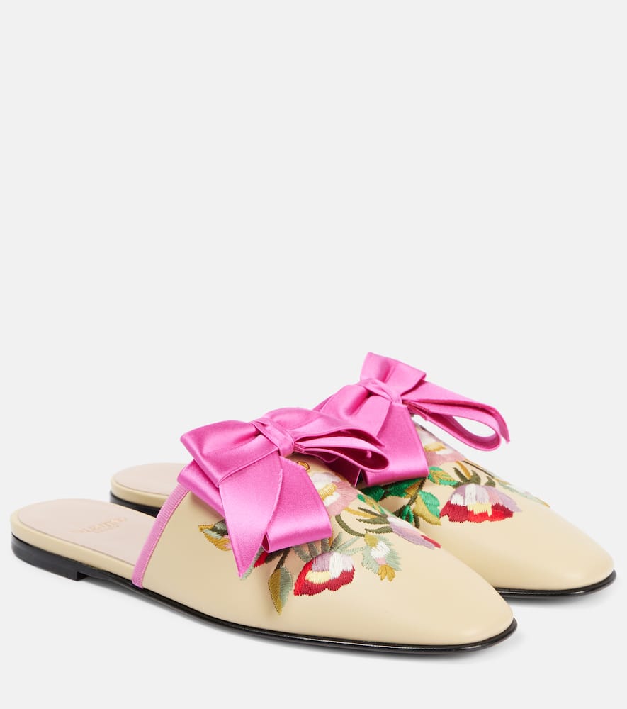 Beauregard embroidered leather mules