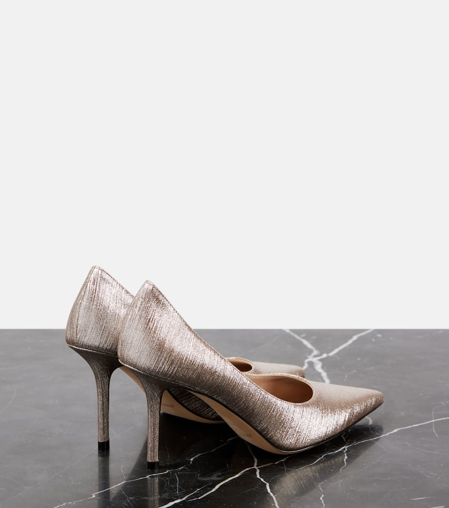 Jimmy Choo Love 85 Glitter Pumps In Brown