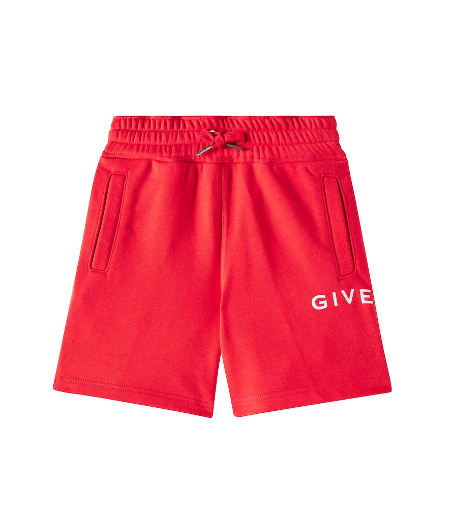 Givenchy Kids Logo cotton-blend fleece shorts