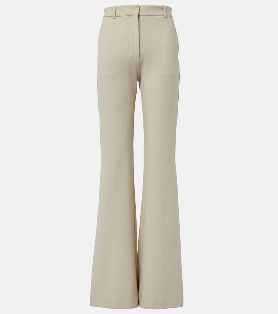 Joseph Tafira Cotton-blend Flared Pants In Nude