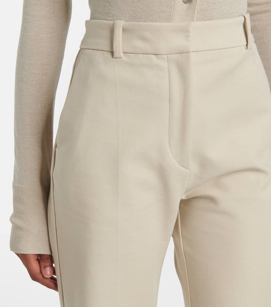 Joseph Tafira Cotton-blend Flared Pants In Nude