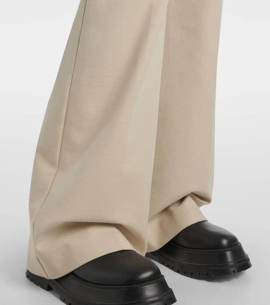 Joseph Tafira Cotton-blend Flared Pants In Nude