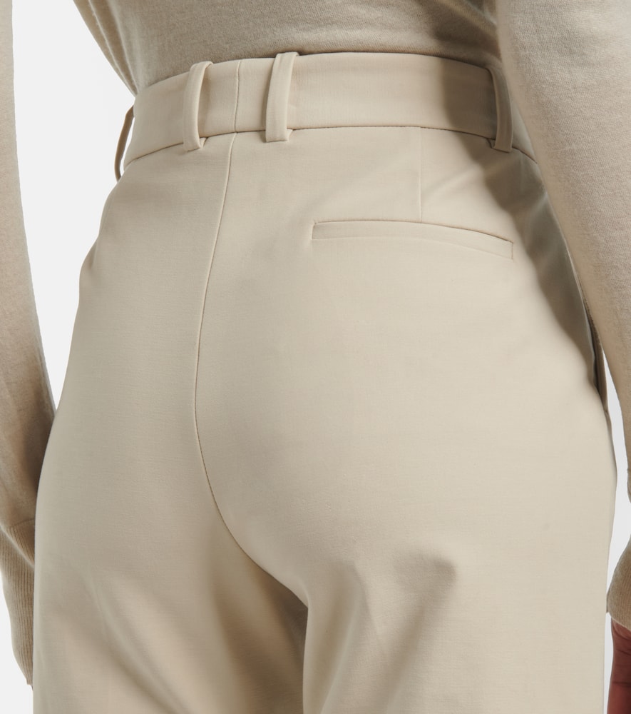 Joseph Tafira Cotton-blend Flared Pants In Nude
