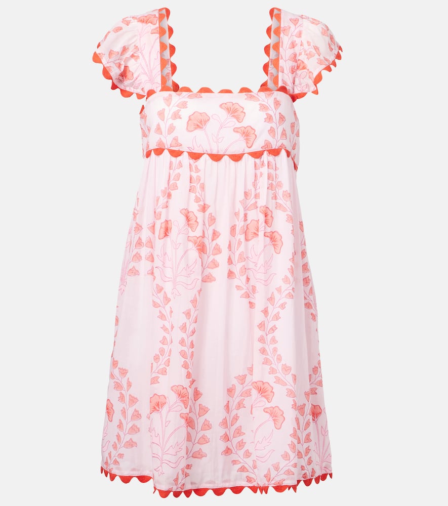 Printed cotton minidress