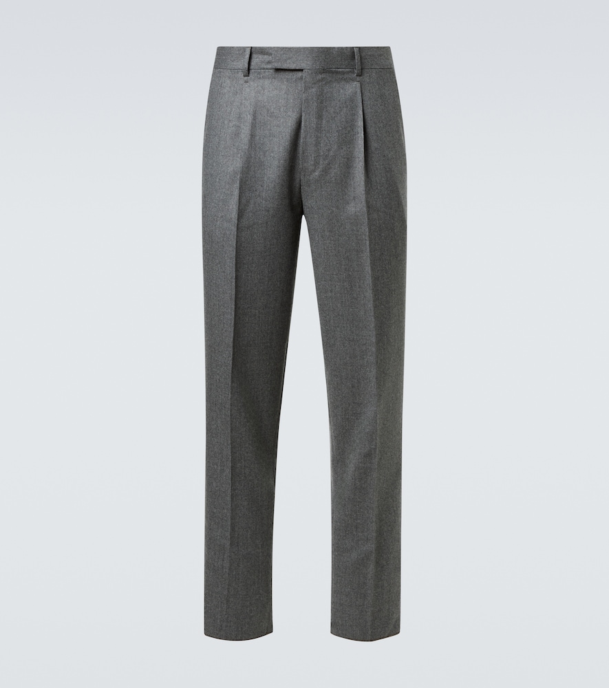 Zegna Wool flannel straight pants