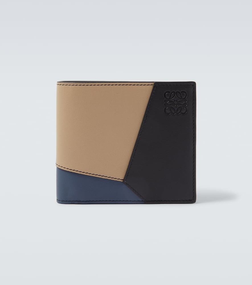 Loewe Puzzle Colorblocked Leather Bifold Wallet In Multi