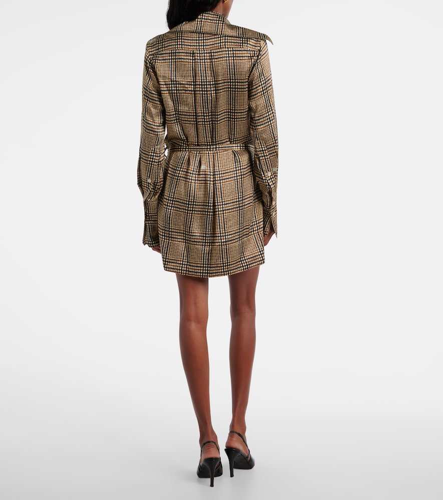 Patou Prince of Wales check silk shirt dress | Thumbnail 6 Patou Prince of Wales check silk shirt dress | Thumbnail 6
