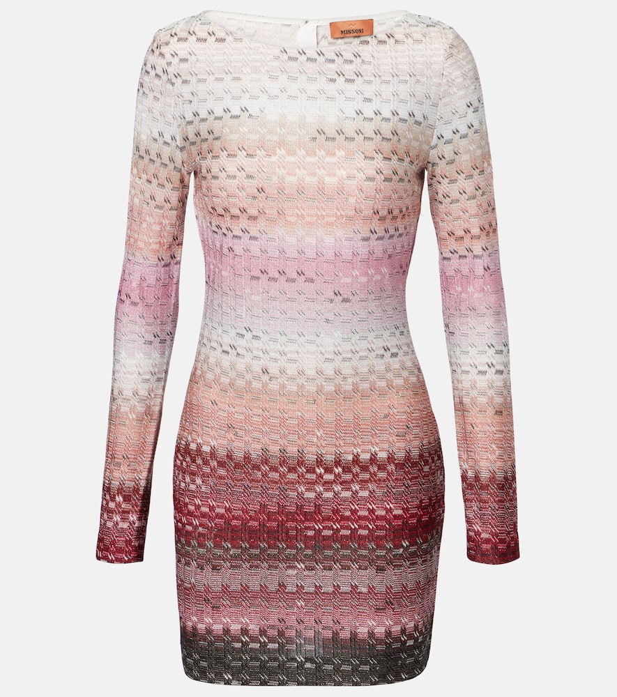 Missoni Zigzag Lamé Minidress In Multi