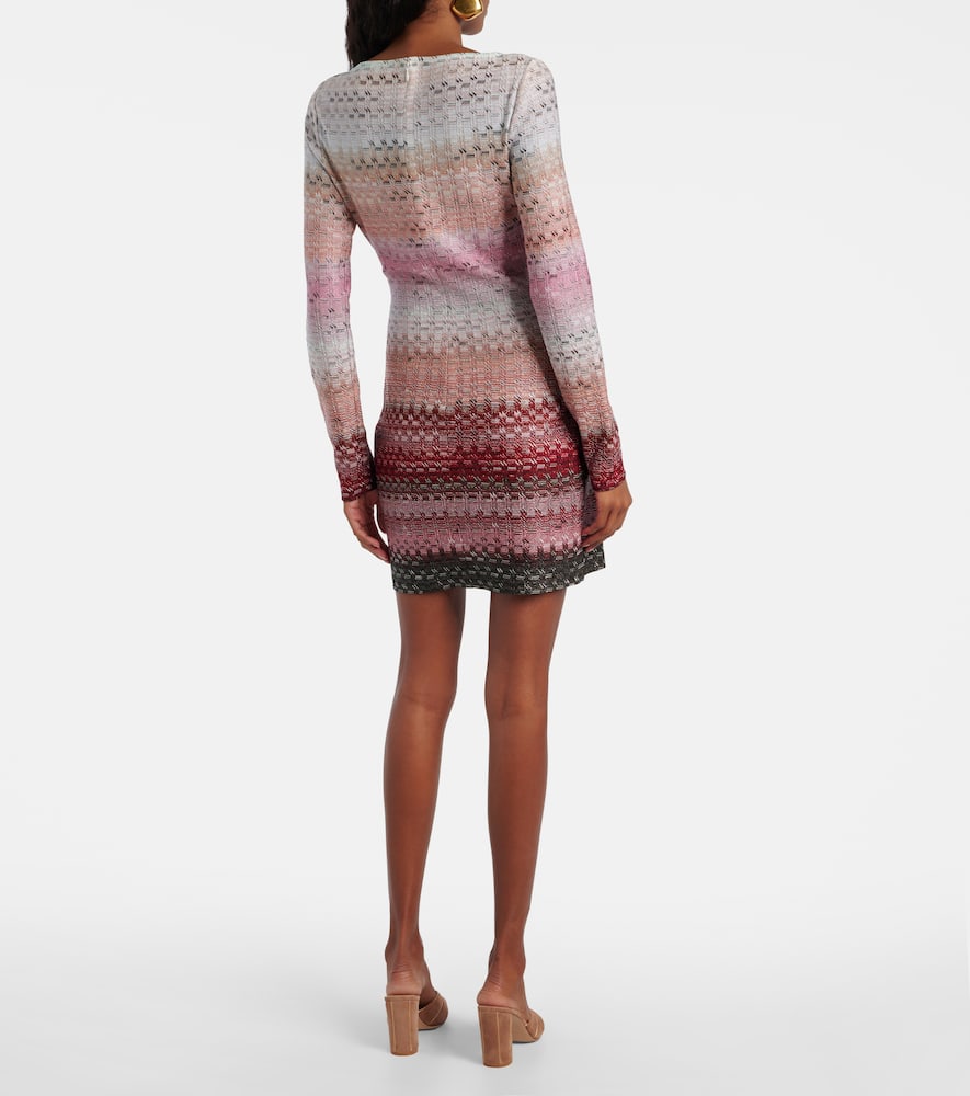 Missoni Zigzag Lamé Minidress In Multi