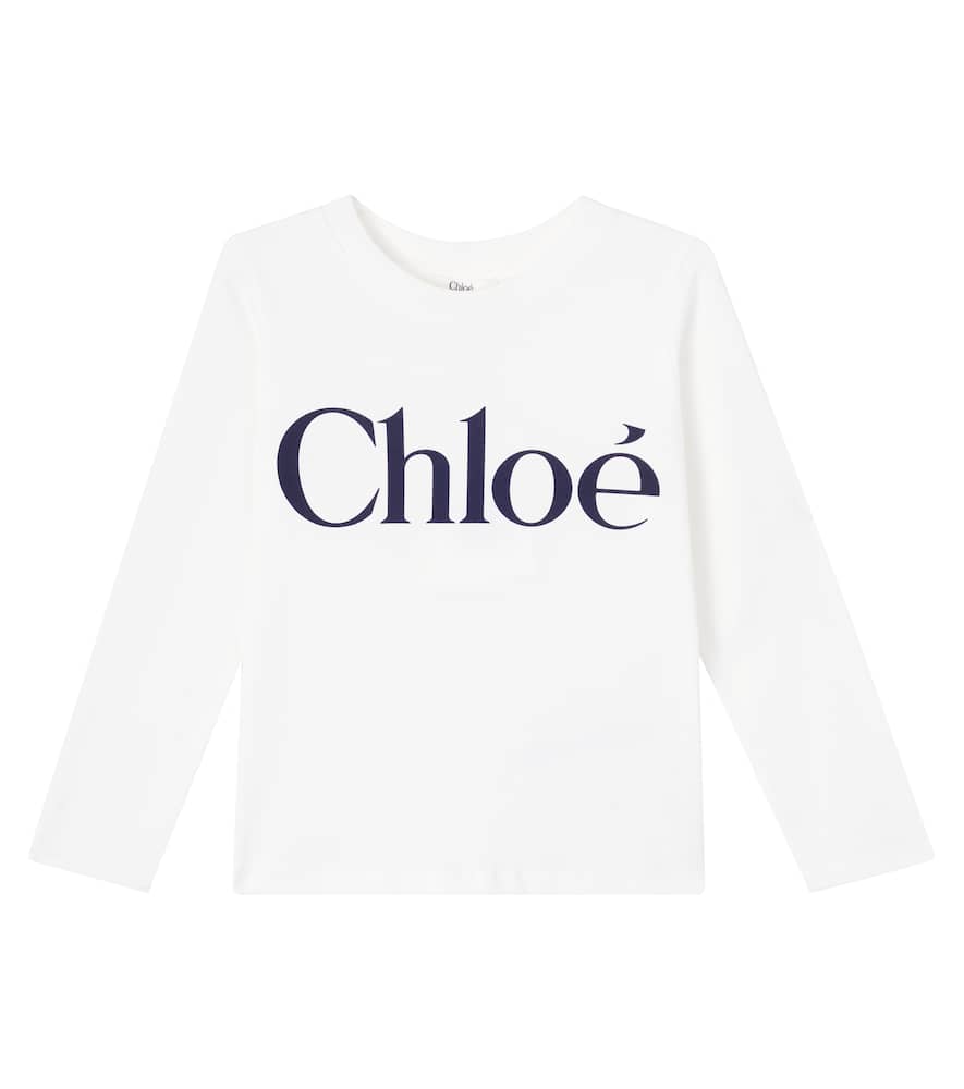 Chloé Logo Cotton Jersey T-shirt In White