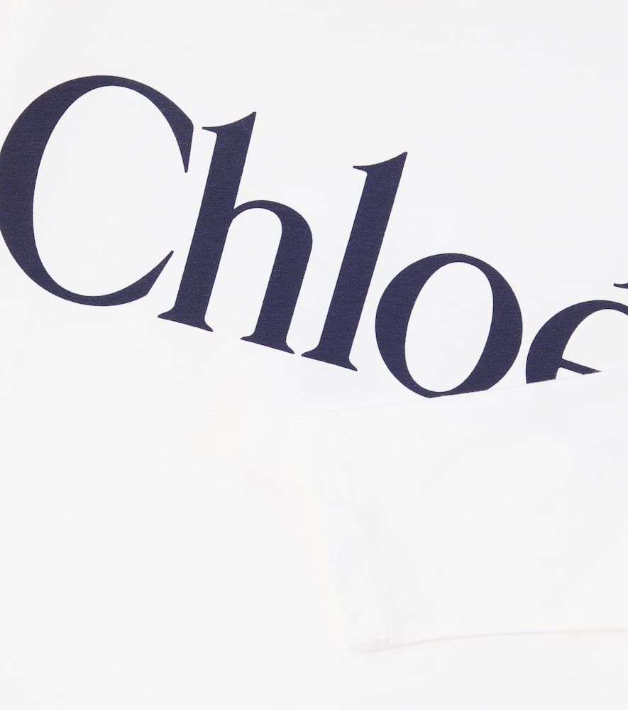 Chloé Logo Cotton Jersey T-shirt In White
