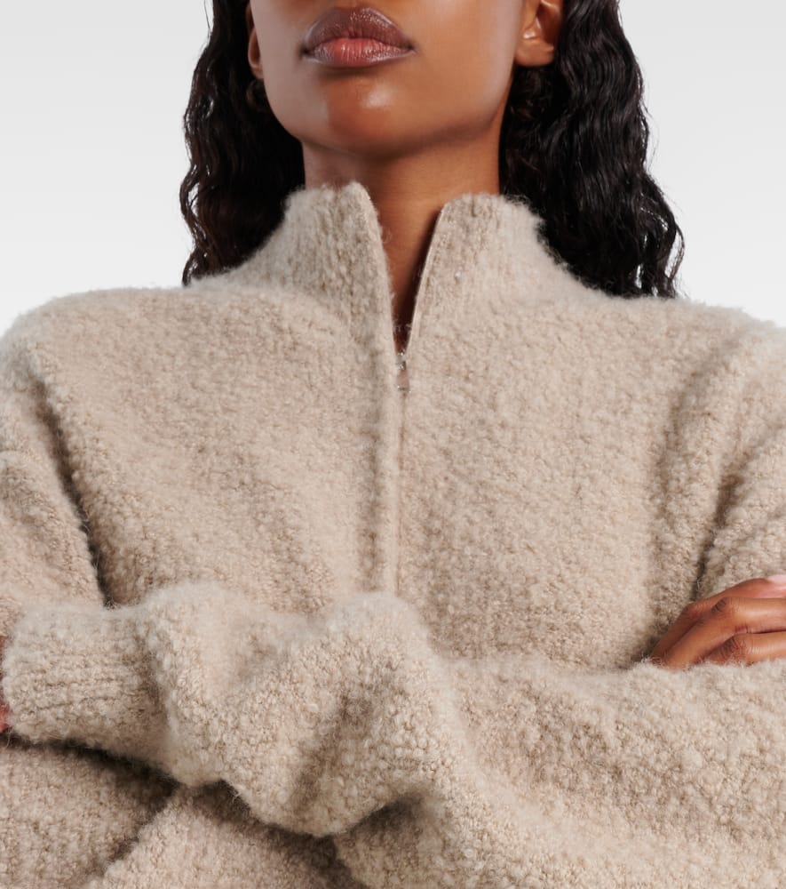 The Row Lethara Half-zip Sweater In Neutral