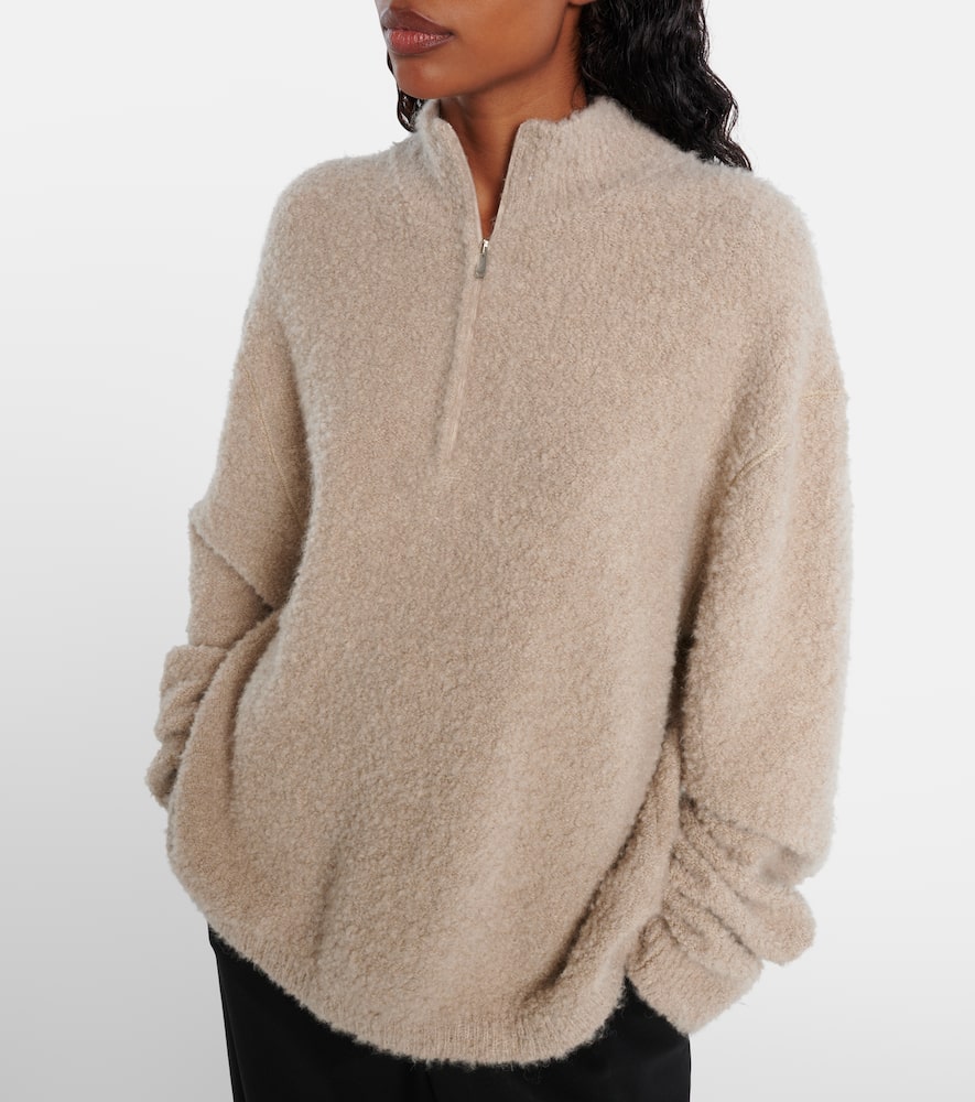 The Row Lethara Half-zip Sweater In Neutral