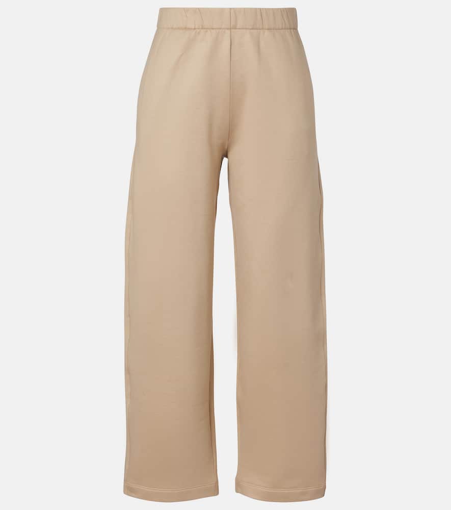 Max Mara Filovia Silk And Cotton Wide-leg Pants In Brown