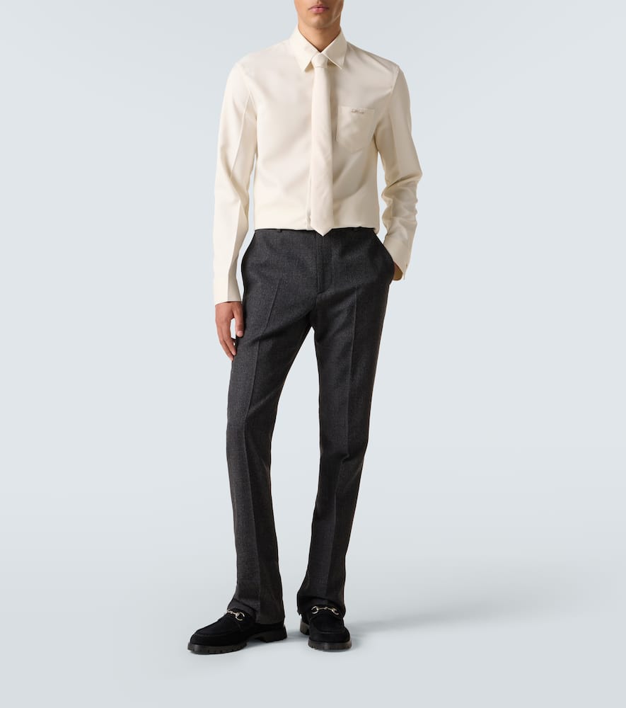 Gucci Horsebit Suede Loafers In Black