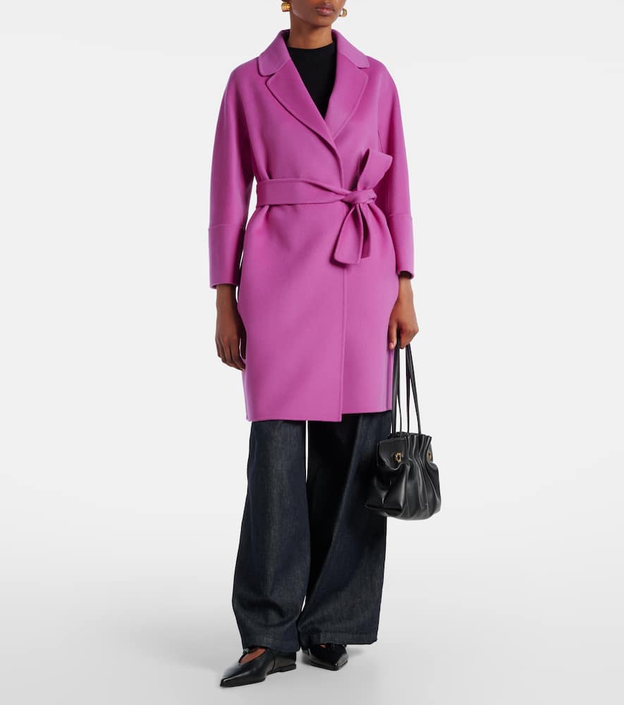 S Max Mara Arona Belted Virgin Wool Coat