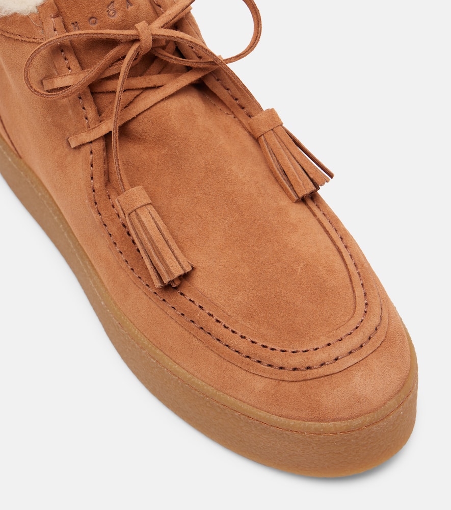 Hogan Ankle Boots With Tassel Detail And Rubber Sole In Brown