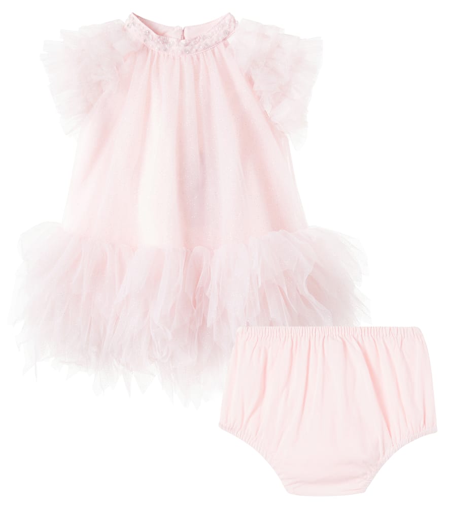 Tutu Du Monde Baby Abu Dhabi Dress And Bloomers Set In Pink