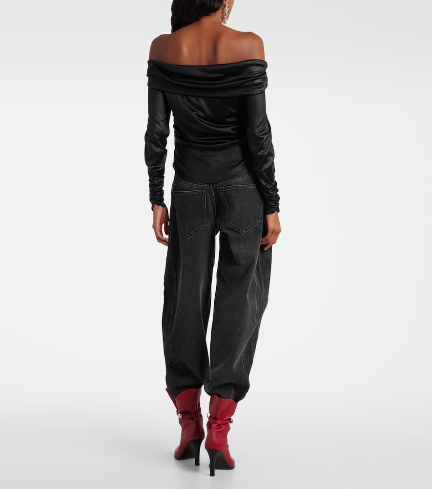 Isabel Marant Enesa Off-shoulder Top In Black