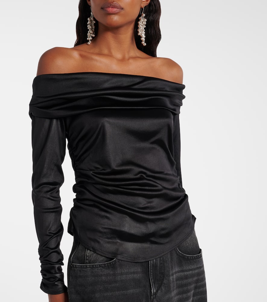 Isabel Marant Enesa Off-shoulder Top In Black