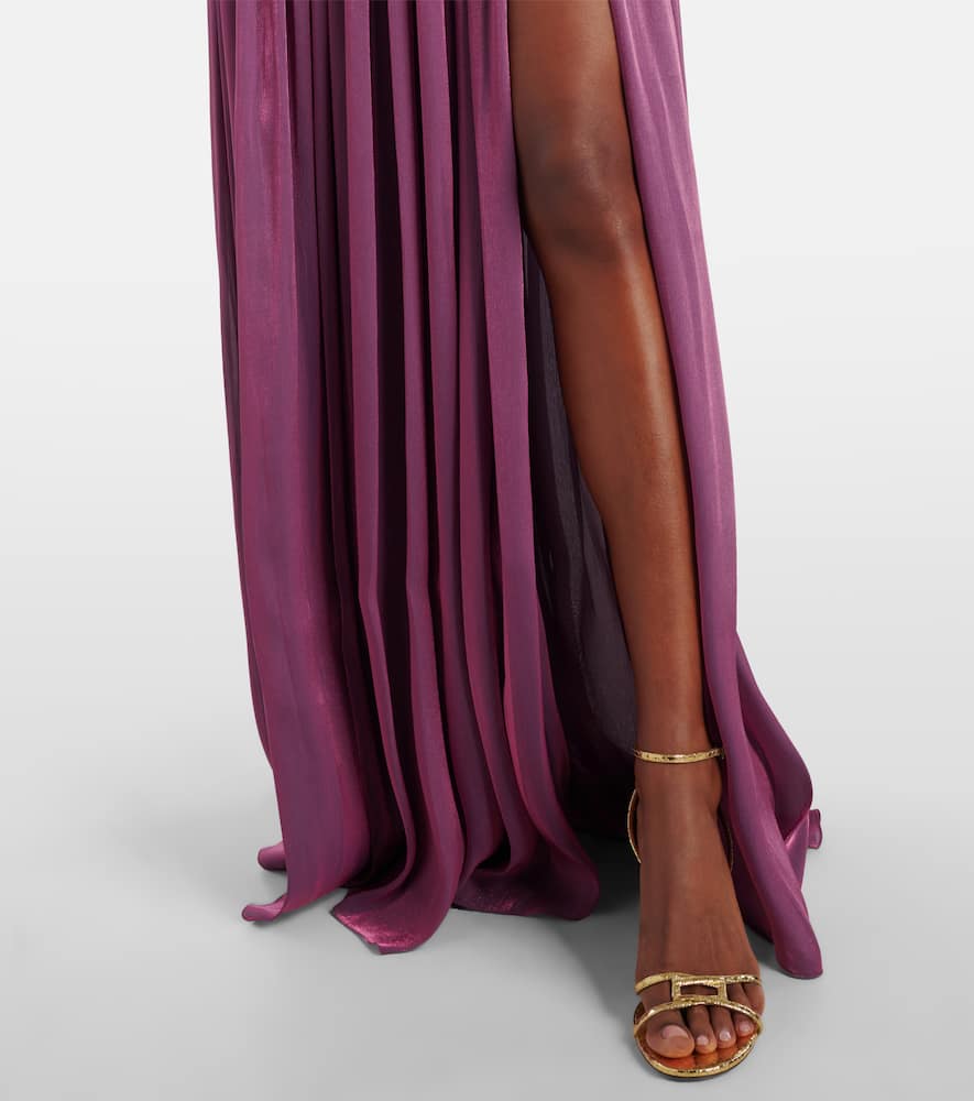 Costarellos Off-shoulder-robe In Multi