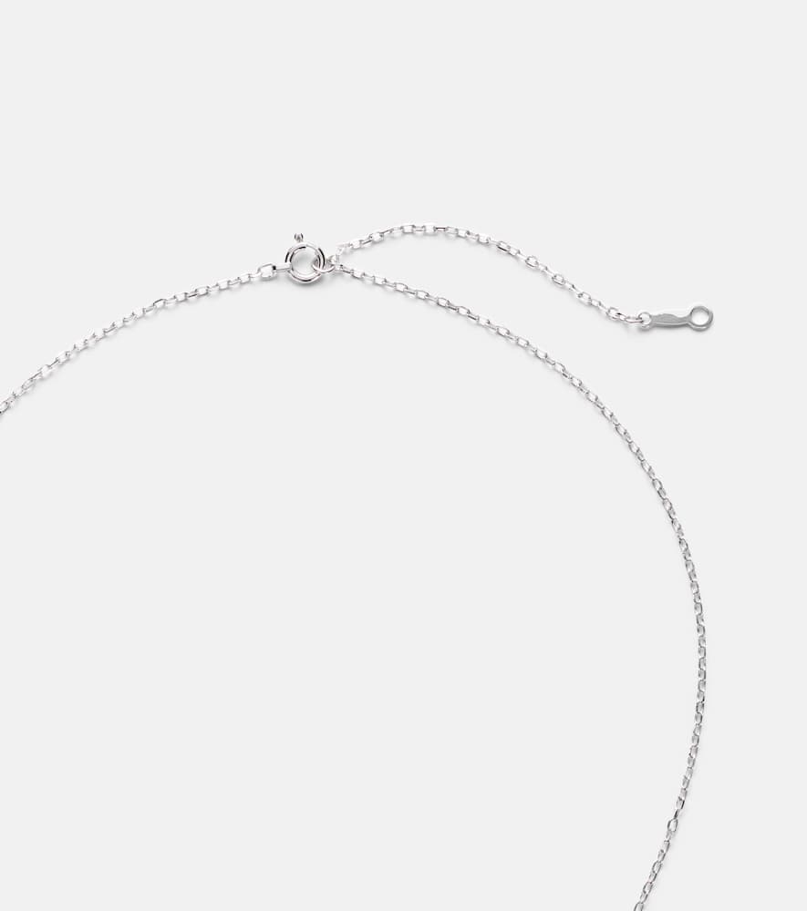 Mikimoto 18kt White Gold Necklace With Pearls And Diamond In Metallic
