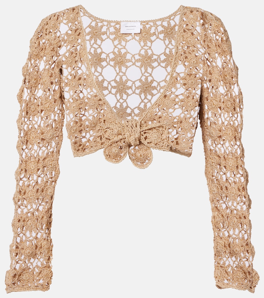Anna Kosturova Bella Ballerina crochet cotton crop top