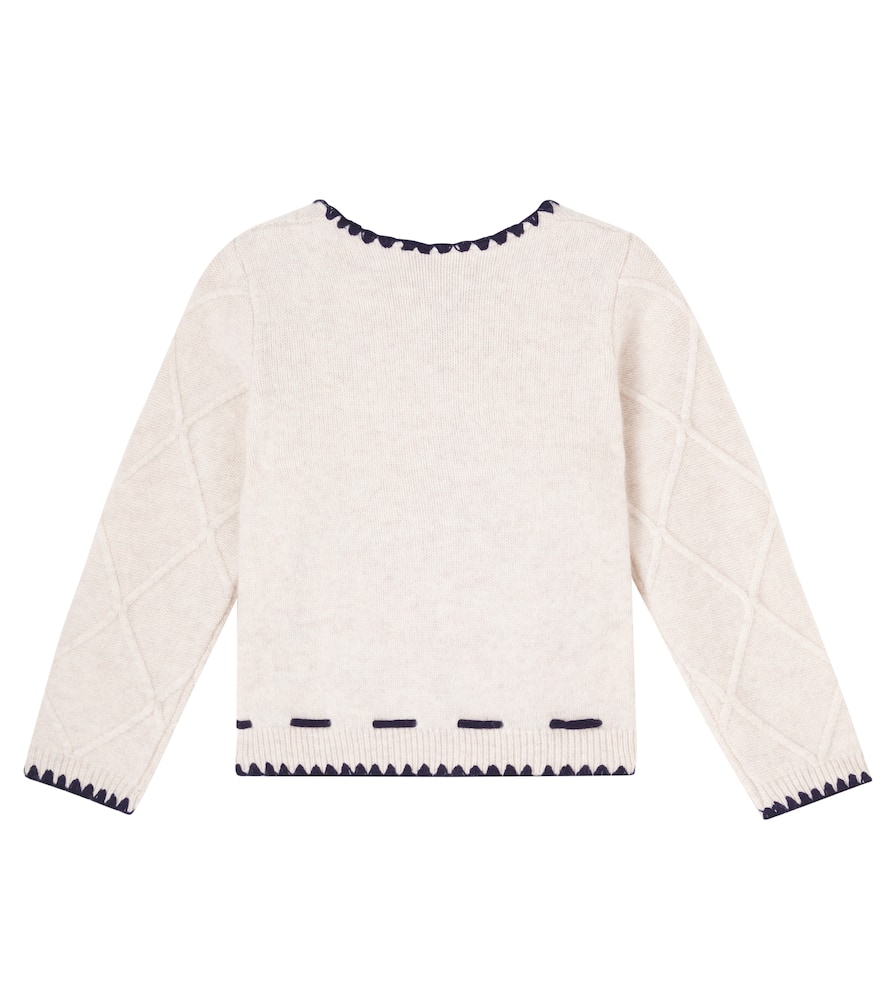 Konges Slojd Konges Sløjd Iska Embroidered Wool Cardigan In White