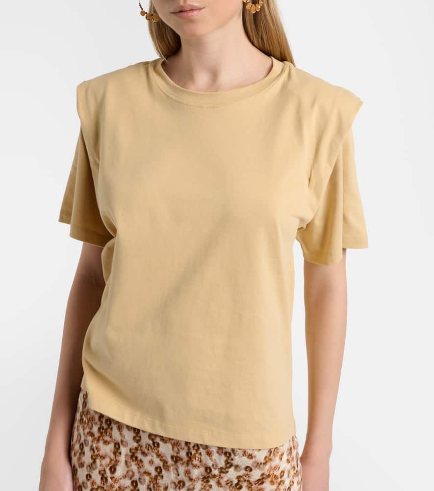 Isabel Marant Cotton Jersey Top In Neutral