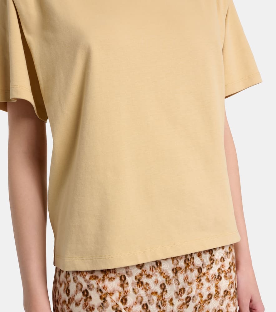 Isabel Marant Cotton Jersey Top In Neutral