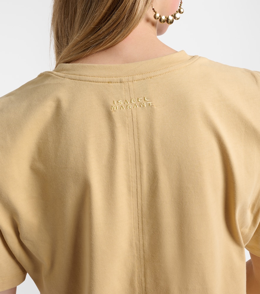 Isabel Marant Cotton Jersey Top In Neutral
