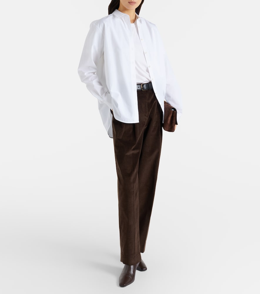 Toteme Cotton corduroy wide-leg pants