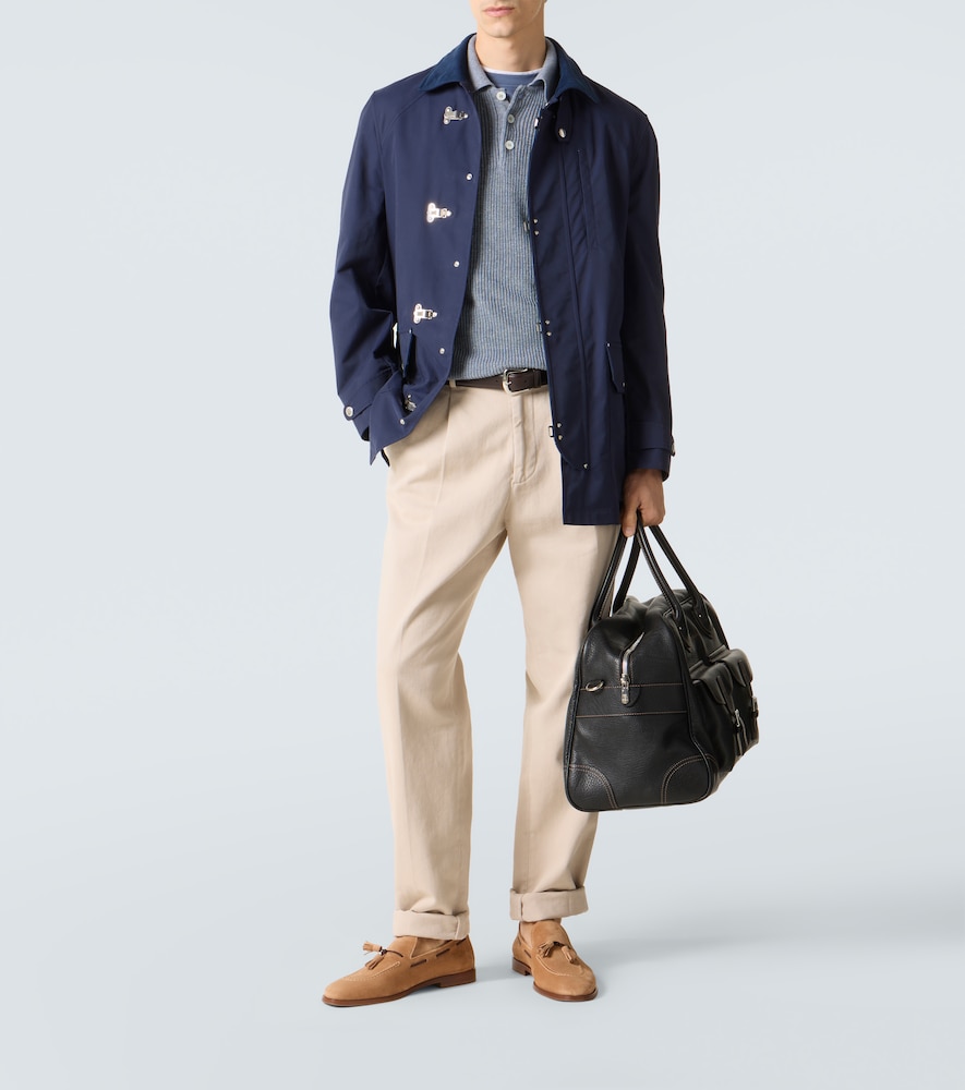  Brunello Cucinelli Brunello Cucinelli Polohemd Aus Leinen Und Baumwolle 