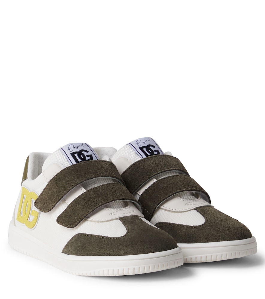 Dolce & Gabbana Kids DG leather-trimmed sneakers