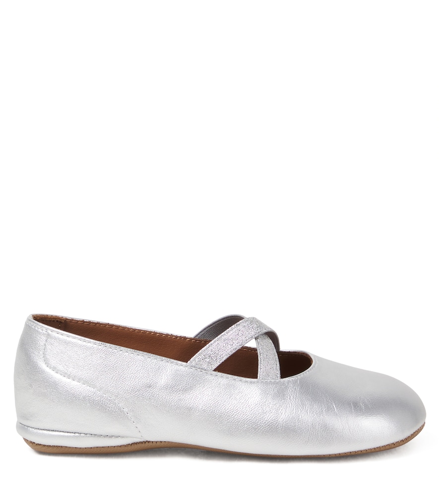  Pepe Pèpè Ballerinas Aus Metallic-leder 