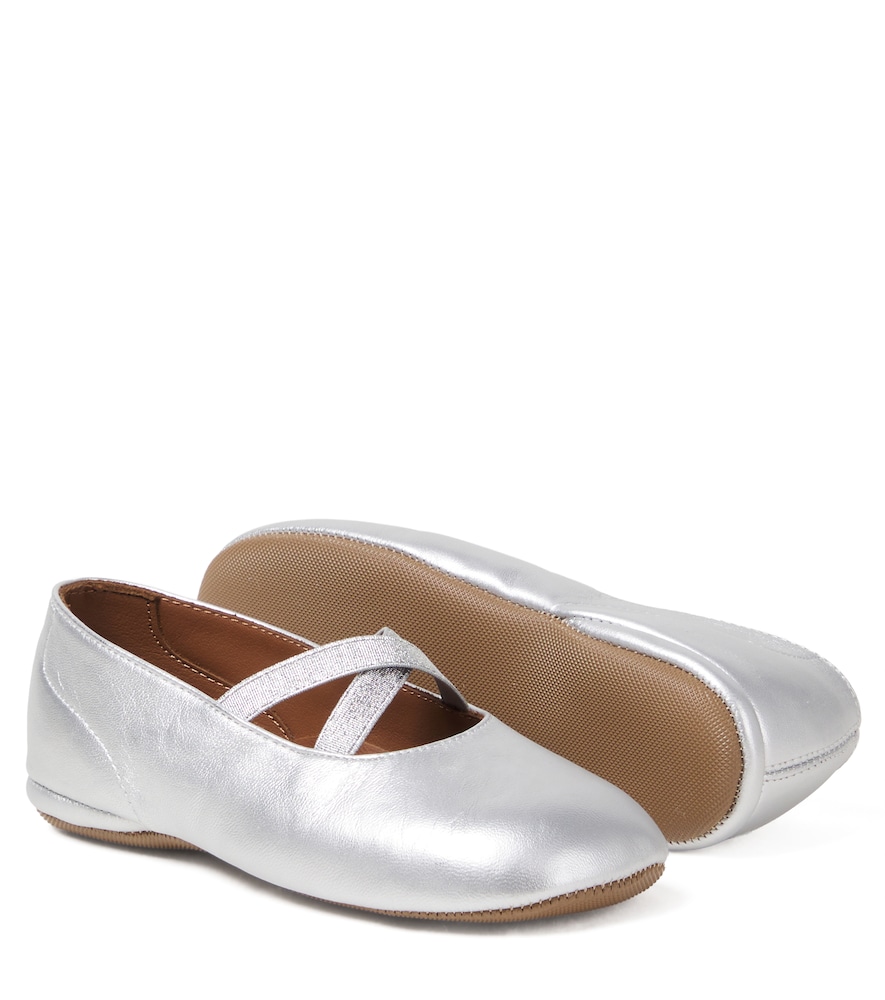  Pepe Pèpè Ballerinas Aus Metallic-leder 