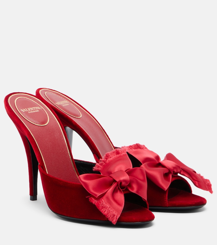 Valentino Garavani Marie A bow-detail velvet mules