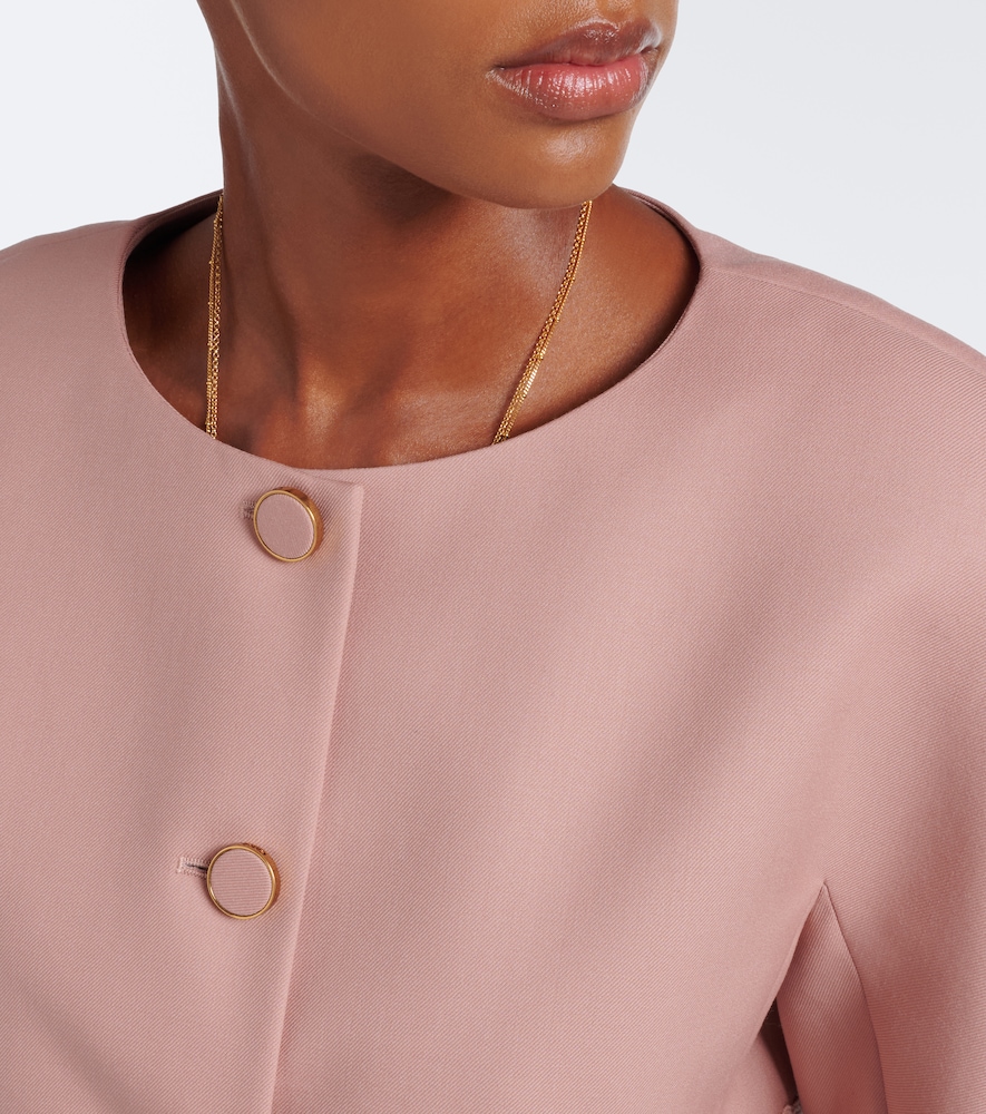 Chloé Cropped Virgin Wool Gabardine Jacket