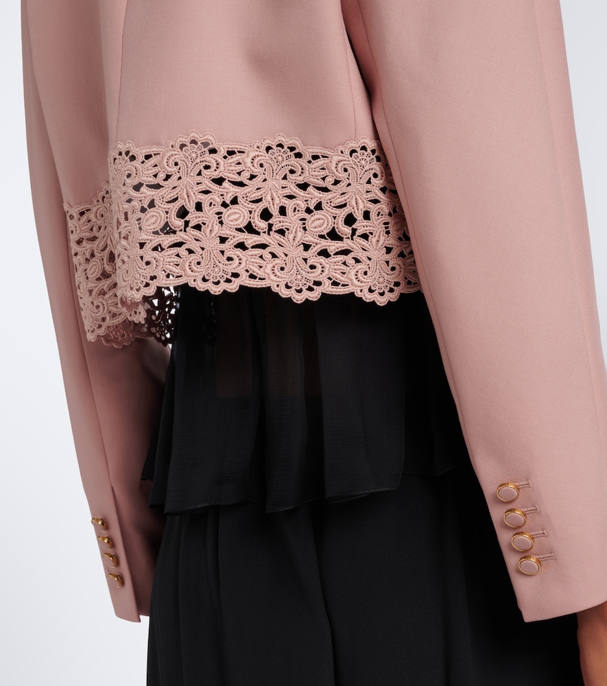 Chloé Cropped Virgin Wool Gabardine Jacket