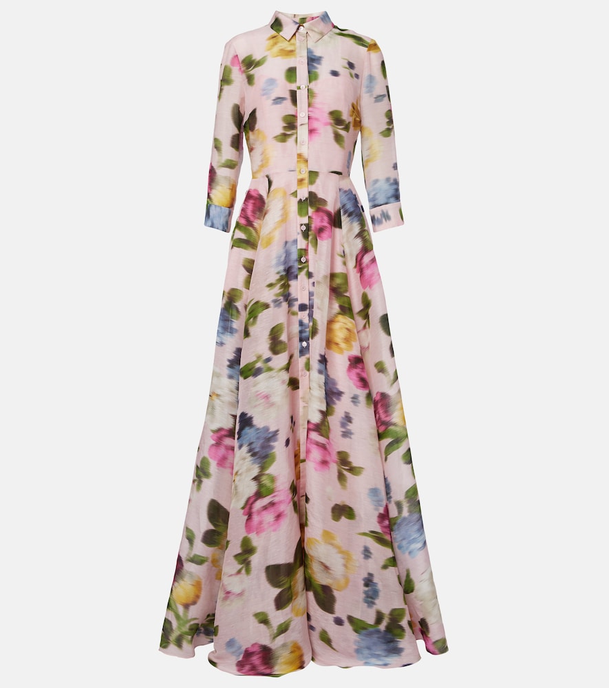Robe aus Leinen und Seide