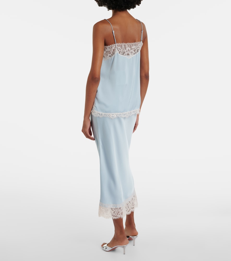  Faithfull Faithfull Midirock Cydney Aus Satin Mit Spitze 