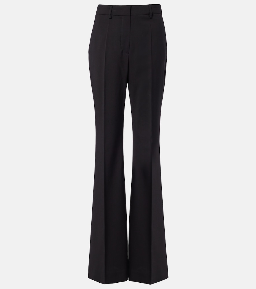 Pantaloni in lana vergine flared