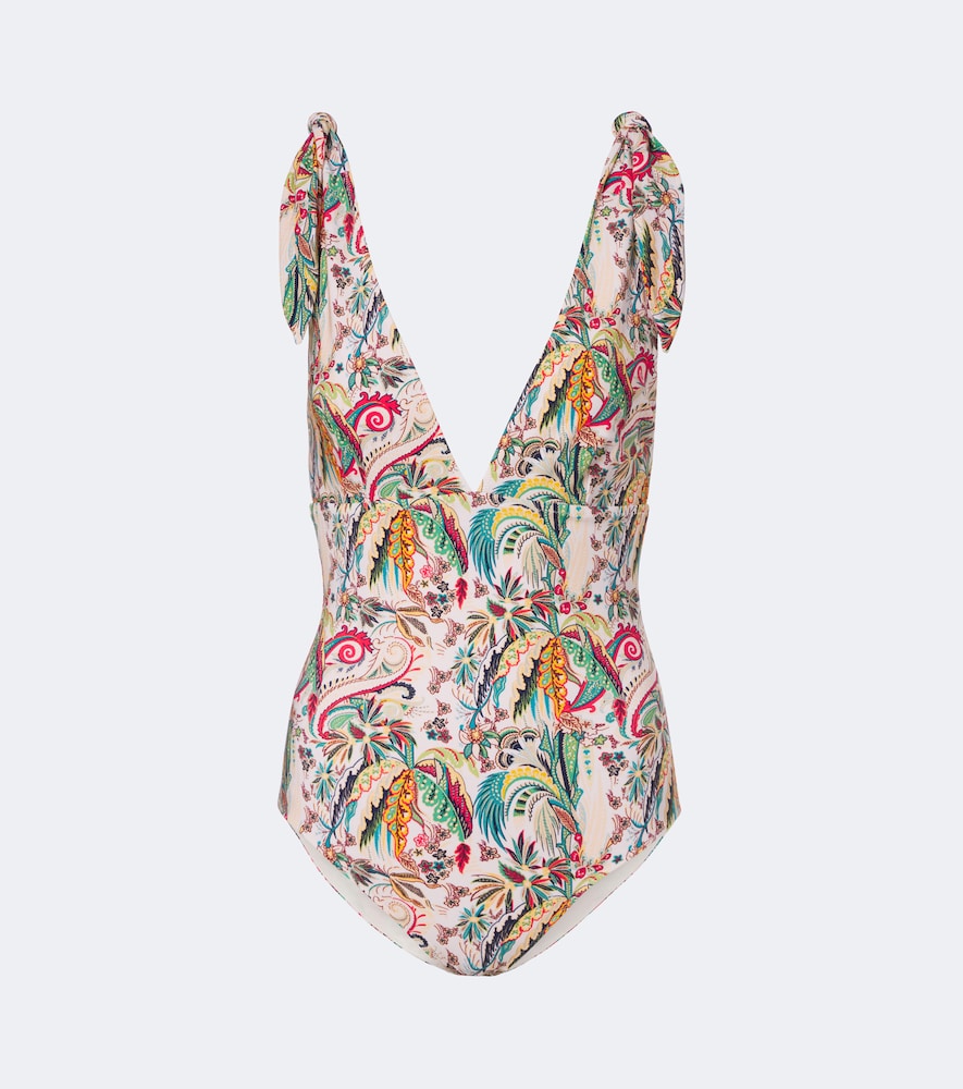 Etro Printed Swimsuit In Multi