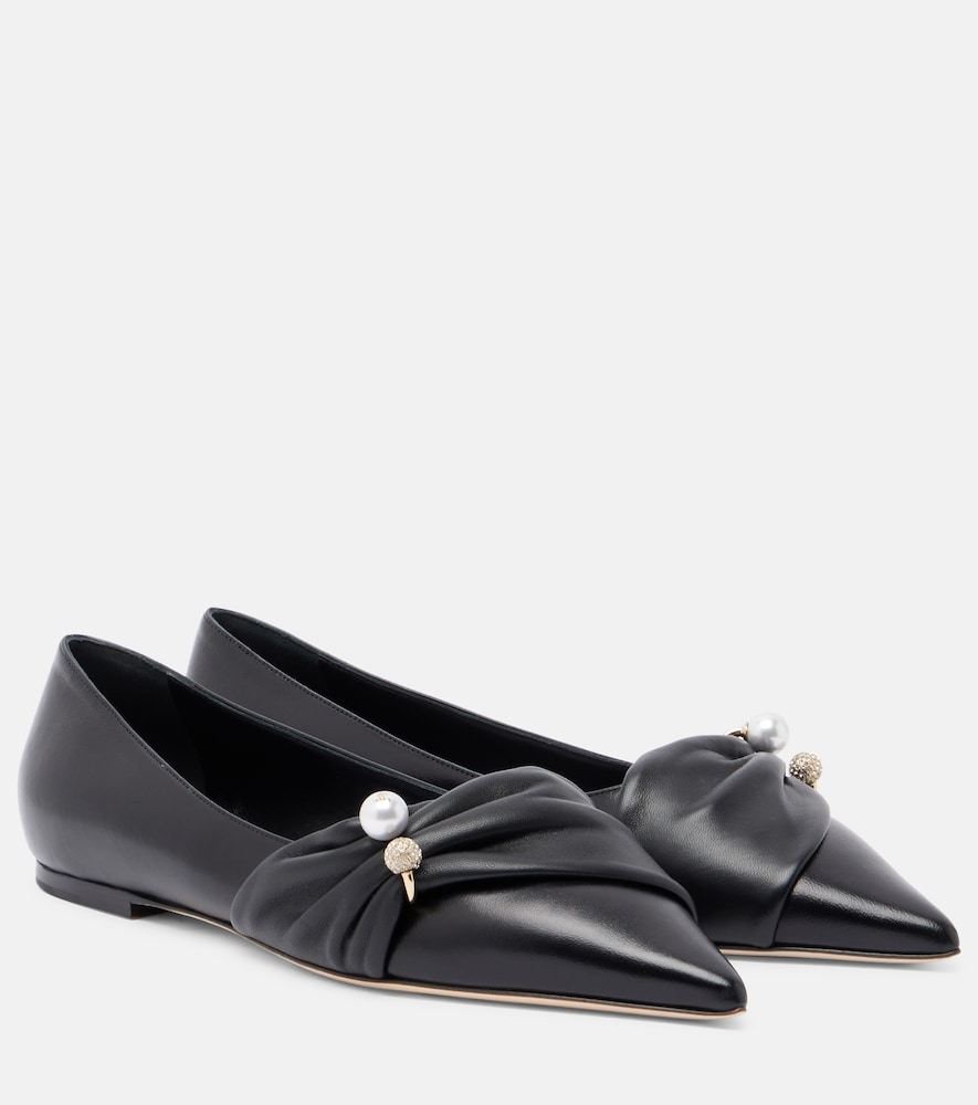 Verzierte Ballerinas Rafi aus Leder